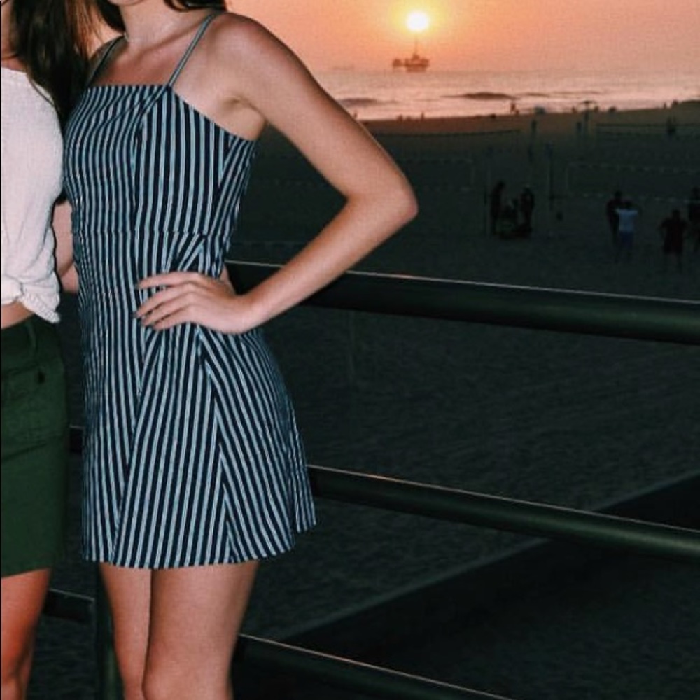 Urban Outfitters Worn Once Navy Striped Dress